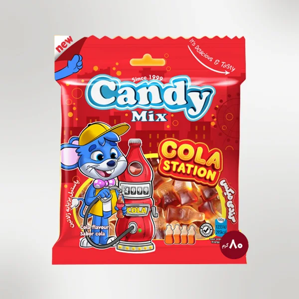 پاستیل ژله ای نوشابه کندی میکس 80گرم 10عددی